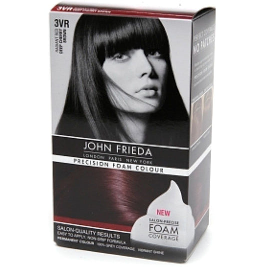 John Frieda Radiant Red Foam Color, Precision, Deep Cherry Brown 3VR Hair Color Pasteur Pharmacy