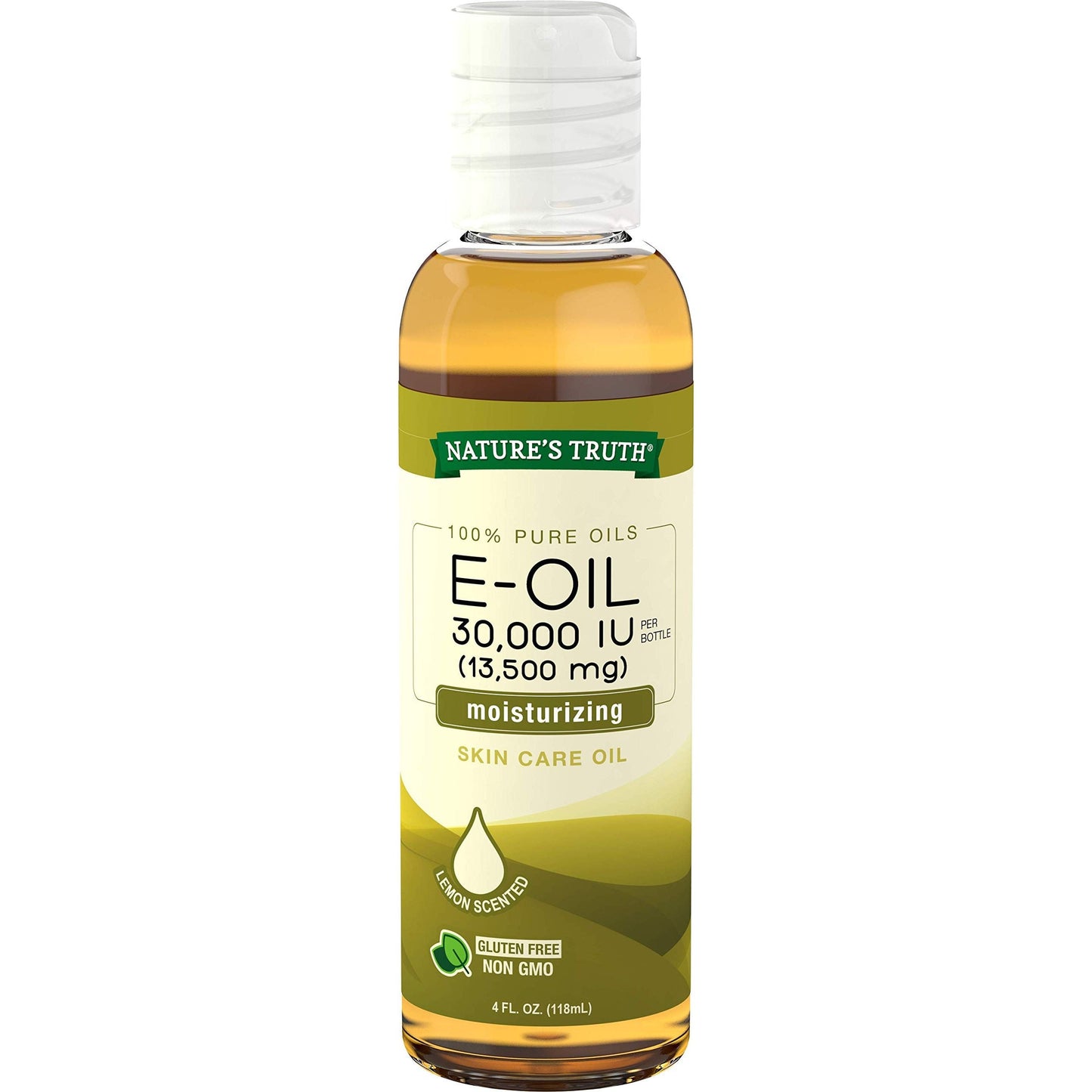 Nature's Truth E-Oil Skin Care Oil Lemon Scented, 30000 IU, 4 Oz Body Oil Pasteur Pharmacy