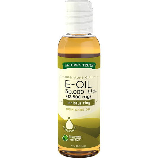 Nature's Truth E-Oil Skin Care Oil Lemon Scented, 30000 IU, 4 Oz Body Oil Pasteur Pharmacy