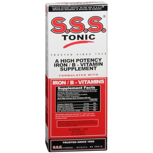SSS Tonic High Potency Iron/B Vitamin Supplement 10 Oz Vitamins & Supplements Pasteur Pharmacy