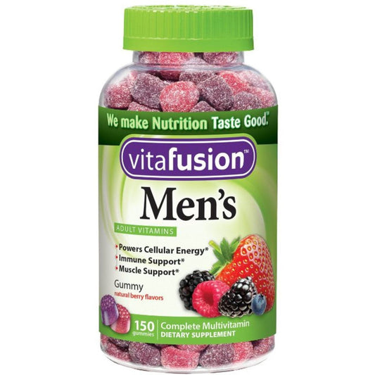 Vitafusion Men's Multivitamin Gummies, Daily Health & Energy Metabolism Support, Fruit Flavors, 150 Count Vitamins & Supplements Pasteur Pharmacy