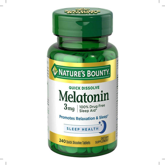 Nature's Bounty Melatonin, 3 Mg, Quick Dissolve Tablets Vitamins & Supplements Pasteur Pharmacy