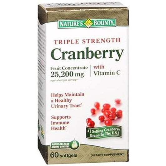 Nature's Bounty Triple Strength Natural Cranberry Vitamin C Softgels Vitamins & Supplements Pasteur Pharmacy
