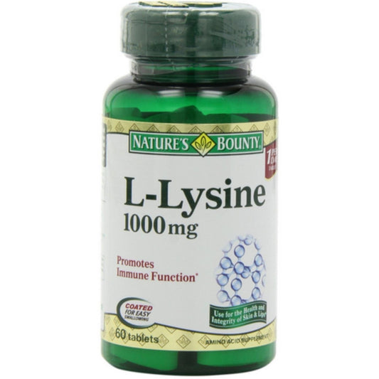 Nature's Bounty L Lysine, 1000 Mg, Coated Tablets Vitamins & Supplements Pasteur Pharmacy