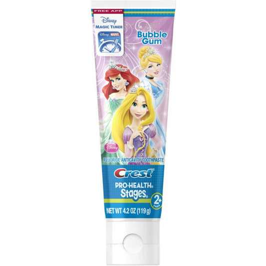 Crest Oral-B Stages Toothpaste, Disney Princess Bubble Gum - Fluoride Anticavity Toothpaste Pasteur Pharmacy