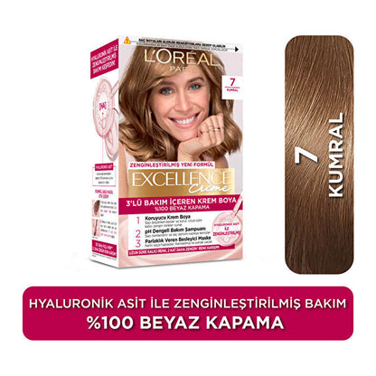 L'Oréal Paris Excellence Crème Tinte para el cabello 7 Rubio Claro - Color Intenso