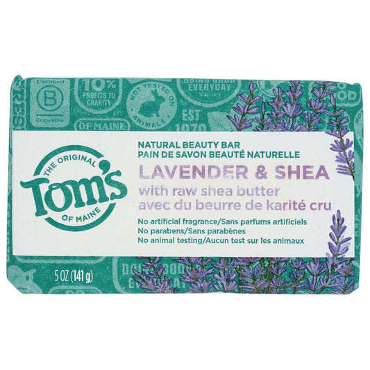 Tom's of Maine Beauty Bar Soap Lavender Tea Tree 5 Oz Bar Soap Pasteur Pharmacy