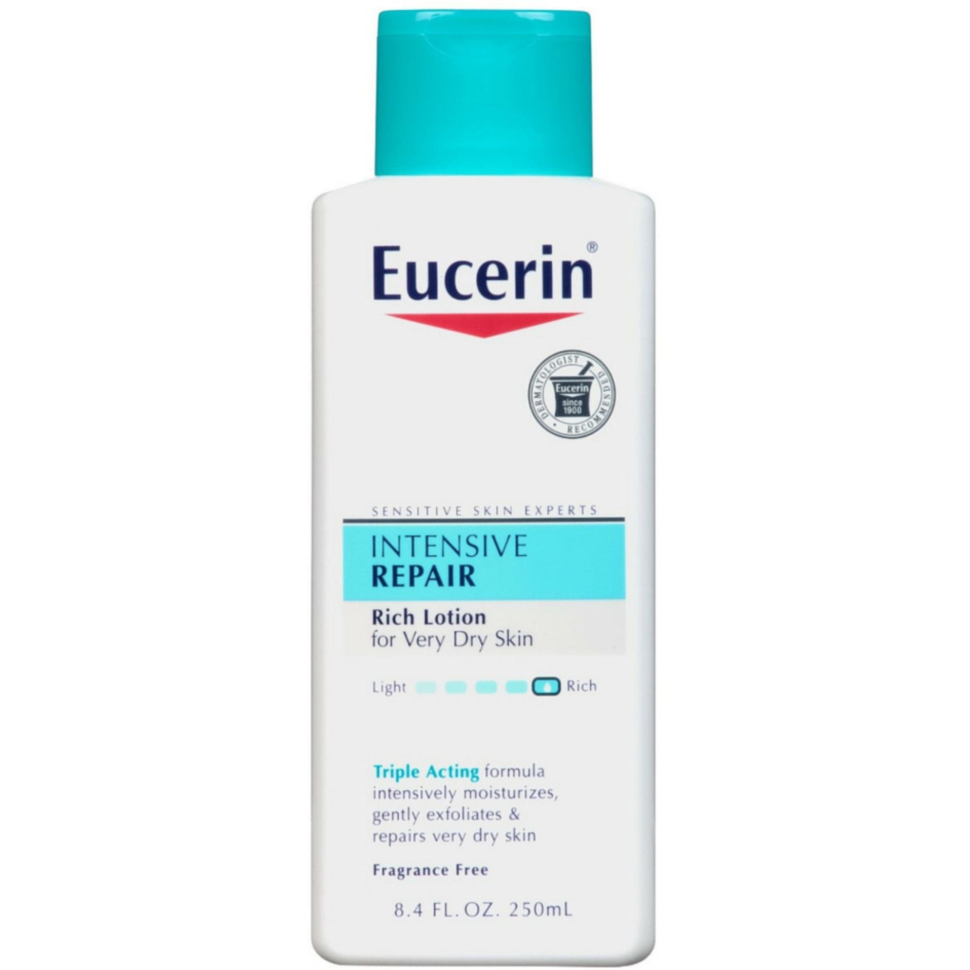 Eucerin Intensive Repair Rich Feel Lotion 8.4 Fl. Oz. Squeeze Bottle Lotion & Moisturizer Pasteur Pharmacy