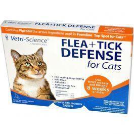 Vetri Science 21st Century Flea + Tick Defense para gatos de 8 semanas o más - 3 aplicadores