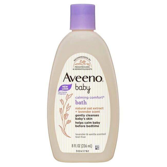Gel de baño y champú Aveeno Baby Calming Comfort con lavanda y vainilla, 8 fl. oz.