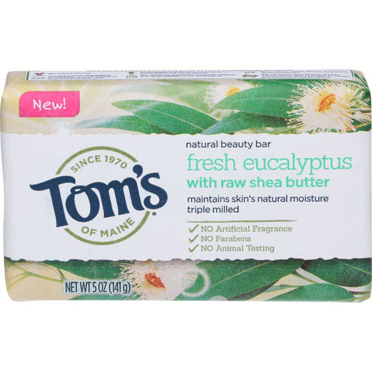 Tom's of Maine Natural Bar Soap, Fresh Eucalyptus, 5 Oz Bar Soap Pasteur Pharmacy