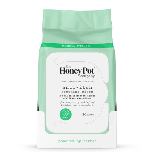 The Honey Pot Company Feminine Anti-Itch Soothing Wipes 1% Pramoxine Hydrochloride 30Ct Personal Care Pasteur Pharmacy
