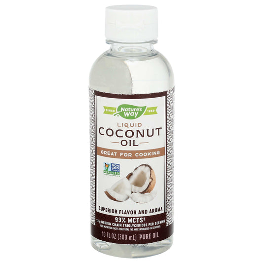 Nature's Way Coconut Oil, Premium Liquid 10 Fl Oz Cooking Oils Pasteur Pharmacy