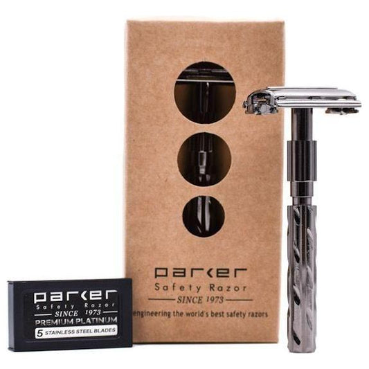 Parker 22R Gunmetal Long Handle Butterfly Safety Razor Safety Razor Pasteur Pharmacy