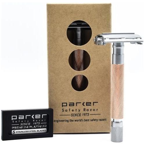 Parker 74R RG Rose Gold & Satin Chrome Heavyweight Butterfly Open Safety Razor Safety Razor Pasteur Pharmacy