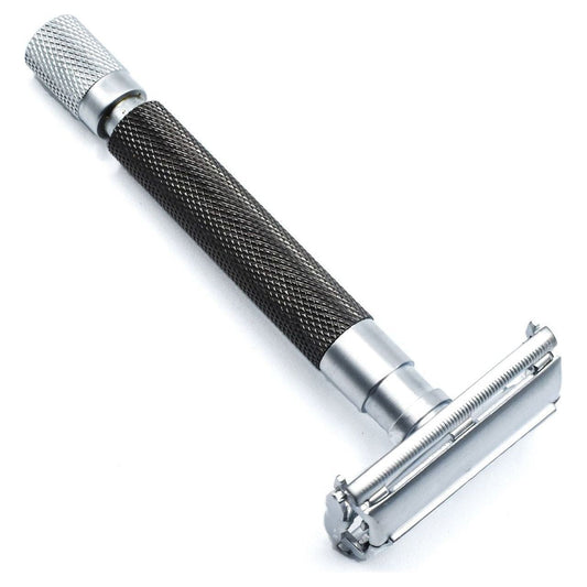 Parker 74R GR Graphite & Satin Chrome Heavyweight Butterfly Open Safety Razor Safety Razor Pasteur Pharmacy