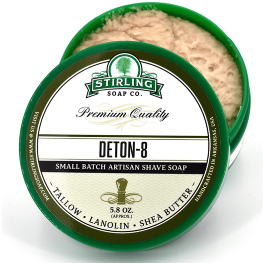 Stirling Soap Co. Denton-8 Shaving Collection Shaving Set Pasteur Pharmacy Shaving Soap 5.8oz