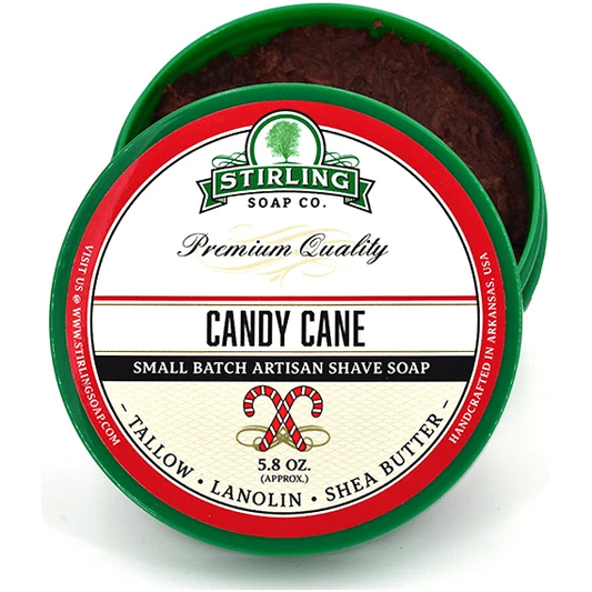 Stirling Soap Co. Candy Cane Shaving Collection Shaving Set Pasteur Pharmacy Shaving Soap 5.8oz