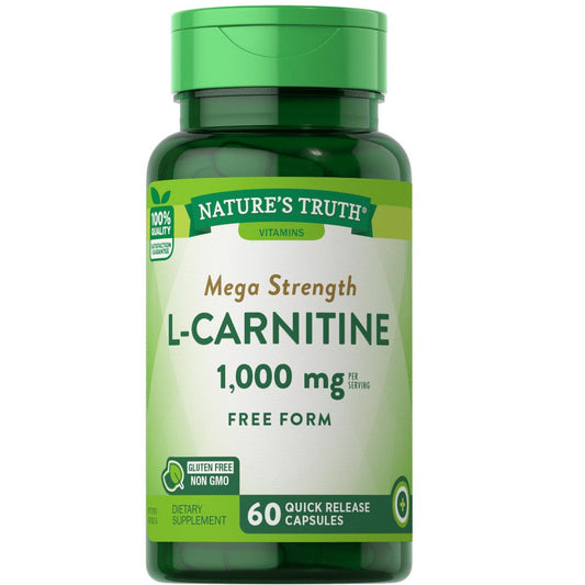 Nature's Truth L-Carnitine 500 Mg Dietary Supplement - 60 Capsules Vitamins & Supplements Pasteur Pharmacy