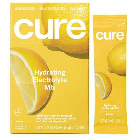 Cure Hydration Electrolyte Vegan Drink Mix Powder - Lemon - 8pk Beverages Pasteur Pharmacy