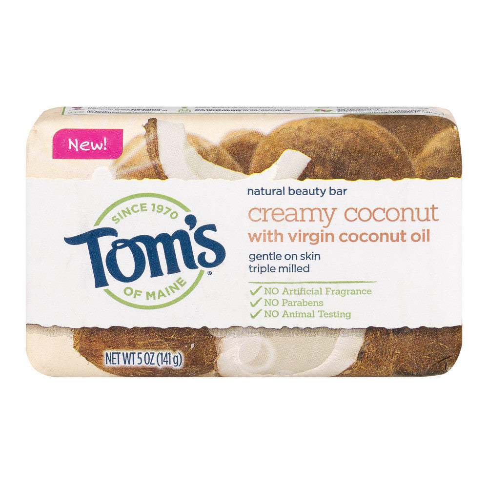 Tom's of Maine Natural Beauty Bar Soap Creamy Coconut 5 Oz Bar Soap Pasteur Pharmacy