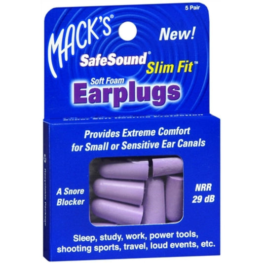 Mack's Slim Fit Soft Foam Earplugs 5 Pairs Earplugs Pasteur Pharmacy