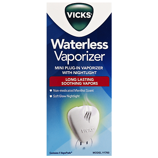 Vicks Soothing Vapors Plug-In Waterless Vaporizer & Nightlight Menthol Scent Personal Care Pasteur Pharmacy