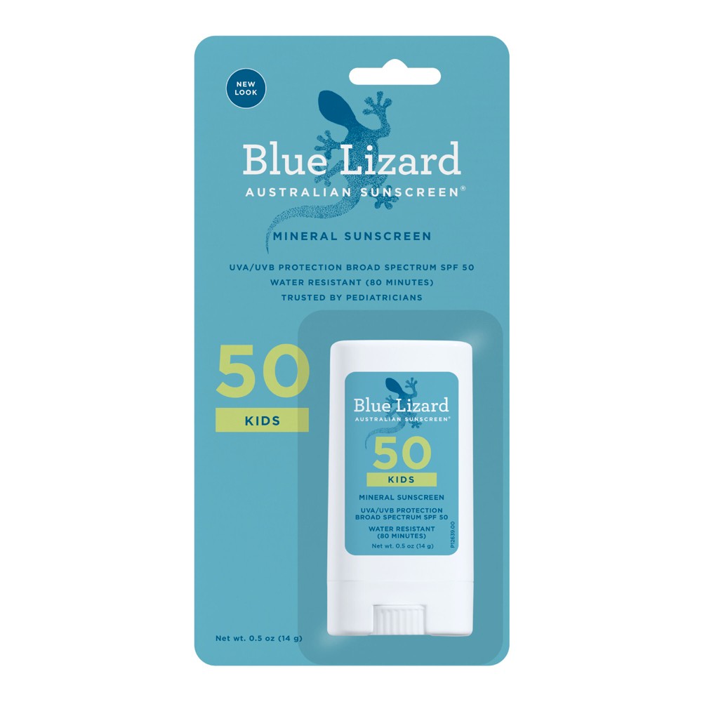Protector solar en barra Blue Lizard® Kids 20% FPS 50, 0.5 oz
