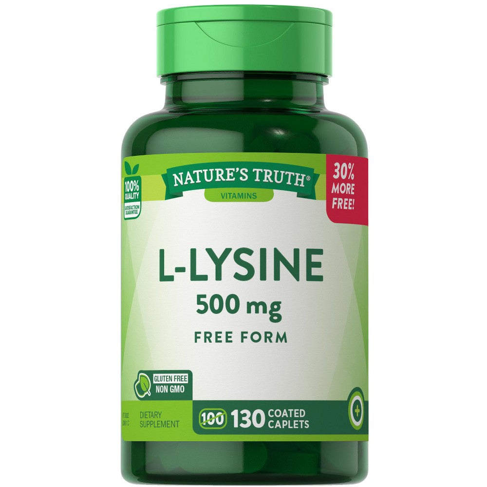 Nature's Truth L Lysine, Free Form, 500 Mg, Caplets Vitamins & Supplements Pasteur Pharmacy