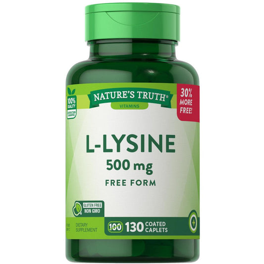 Nature's Truth L Lysine, Free Form, 500 Mg, Caplets Vitamins & Supplements Pasteur Pharmacy