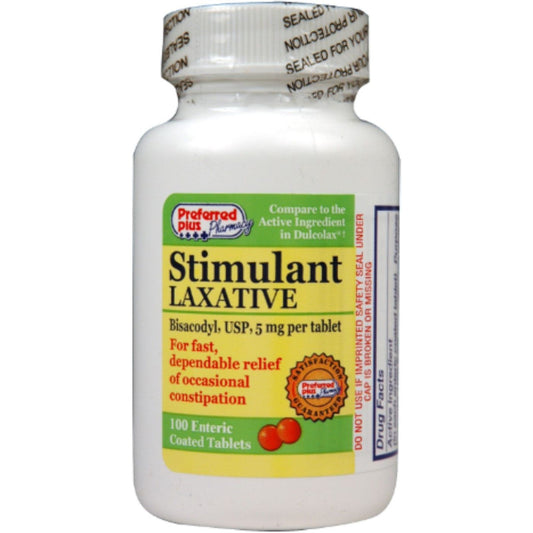 Preferred Plus Bisacodyl Laxante Estimulante 5 Mg Comprimidos 100 Ea (Pack De 4) Health Care Pasteur Pharmacy