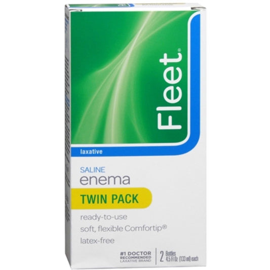 Fleet Laxative Saline Enema - Twin Pack - 9oz Health & Beauty Pasteur Pharmacy