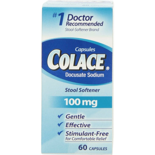 Colace Regular Strength Stool Softener 60 Capsules Health & Beauty Pasteur Pharmacy