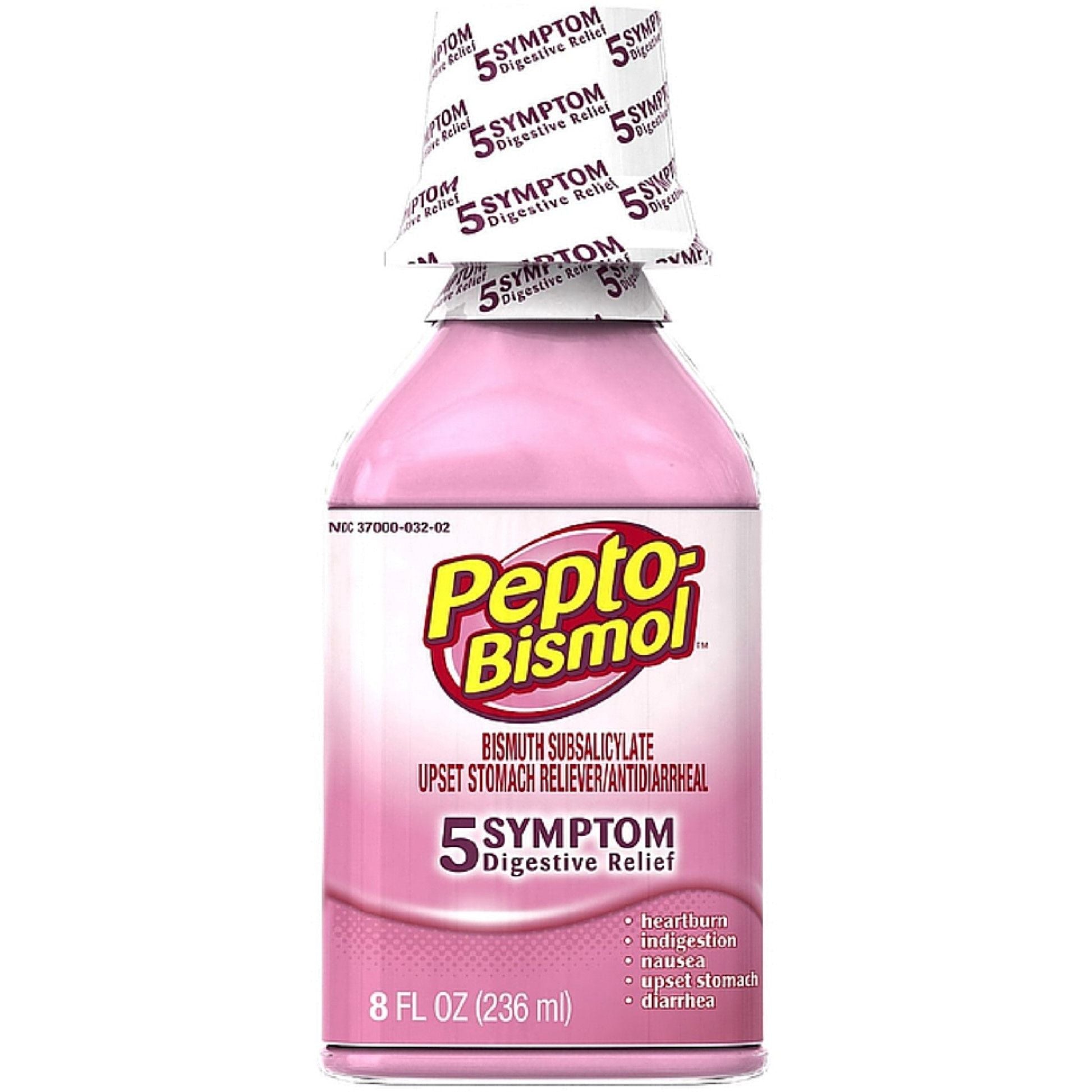 Pepto Bismol Upset Stomach Reliever/Antidiarrheal, 5 Symptom Relief 8 Fl Oz Health & Beauty Pasteur Pharmacy