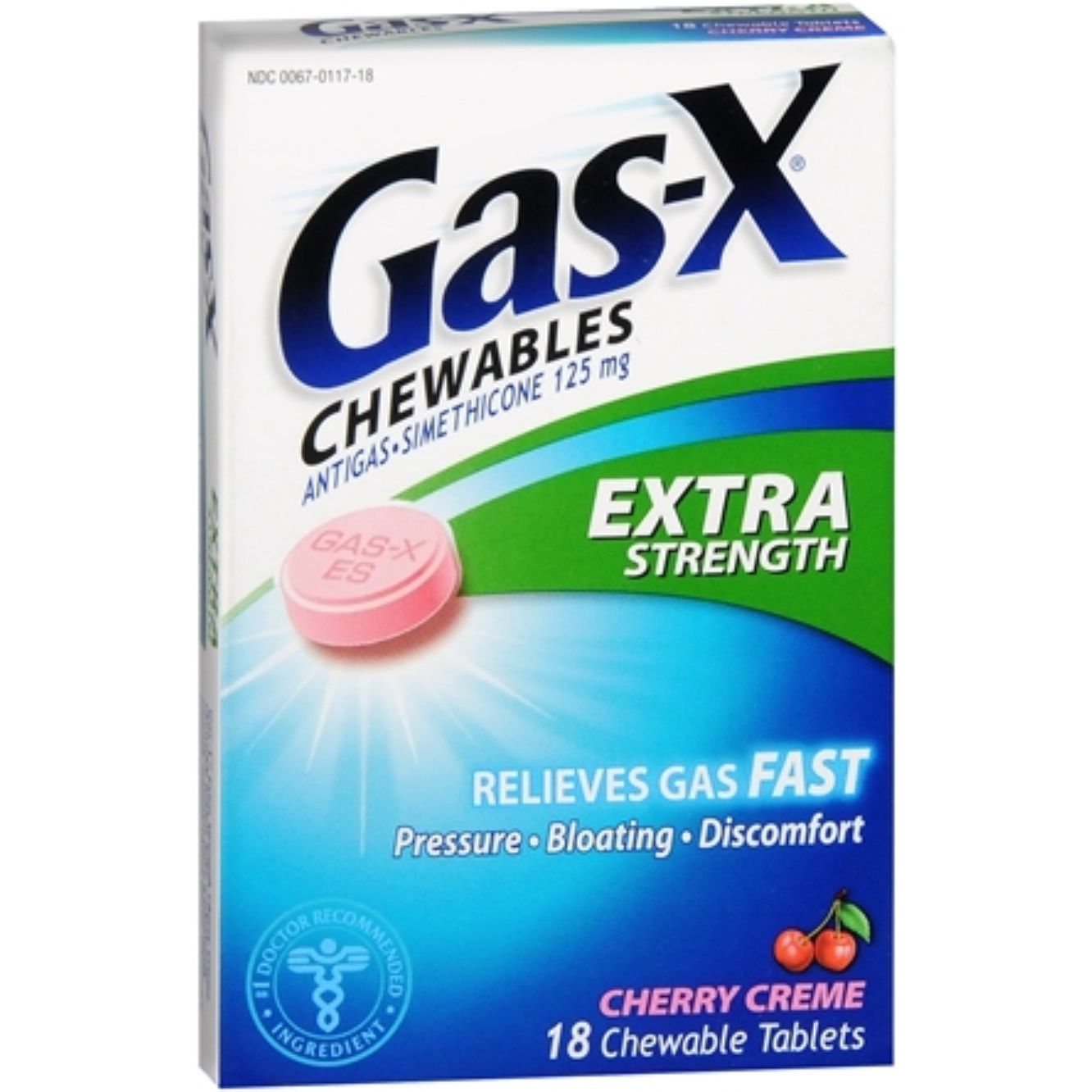 Gas-X Extra Strength Antigas – 125 mg Chewable Tablets (Cherry Creme) Health & Beauty Pasteur Pharmacy