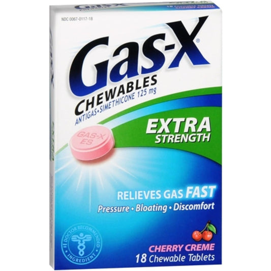 Gas-X Extra Strength Antigas – 125 mg Chewable Tablets (Cherry Creme) Health & Beauty Pasteur Pharmacy