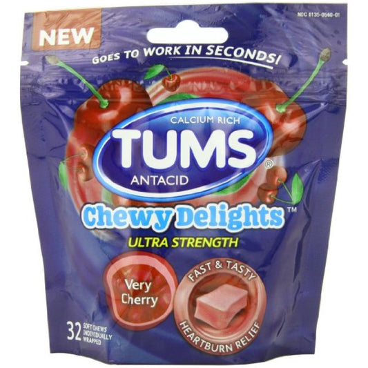 Tums® Chewy Delights Ultra Strength – Very Cherry Soft Chews Health & Beauty Pasteur Pharmacy