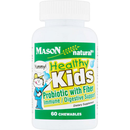 Mason Natural® Healthy Kids Probiotic with Fiber - Fruit Flavor (60 Chewables) Vitamins & Supplements Pasteur Pharmacy