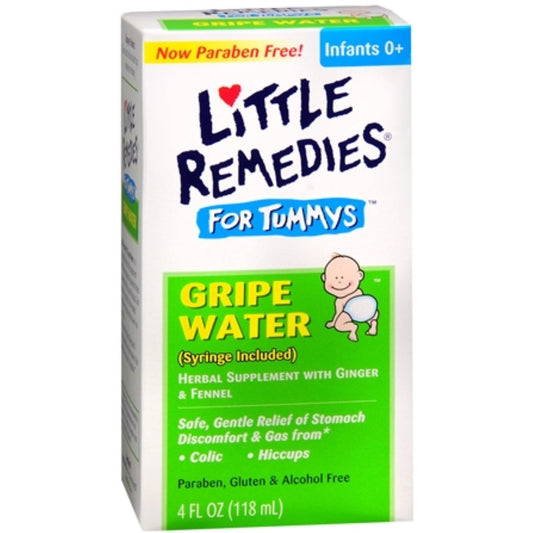 Little Remedies Gripe Water, Colic & Gas Relief, Safe For Newborns, 4 Fl Oz Baby & Toddler Pasteur Pharmacy