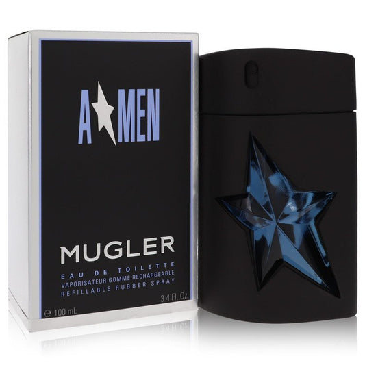 Angel by Thierry Mugler Eau De Toilette Spray Refillable (Rubber) 3.4 oz (Men) Thierry Mugler Thierry Mugler