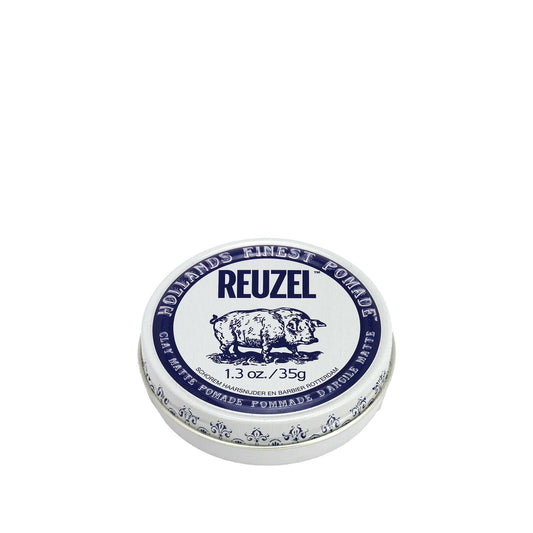 Pommade mate à l'argile Reuzel - Fixation forte, coiffure texturée naturelle pour hommes, format voyage (35 g)