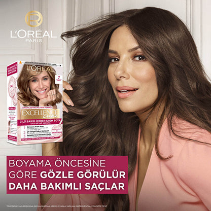 L'Oréal Paris Excellence Crème Tinte para el cabello 7 Rubio Claro - Color Intenso