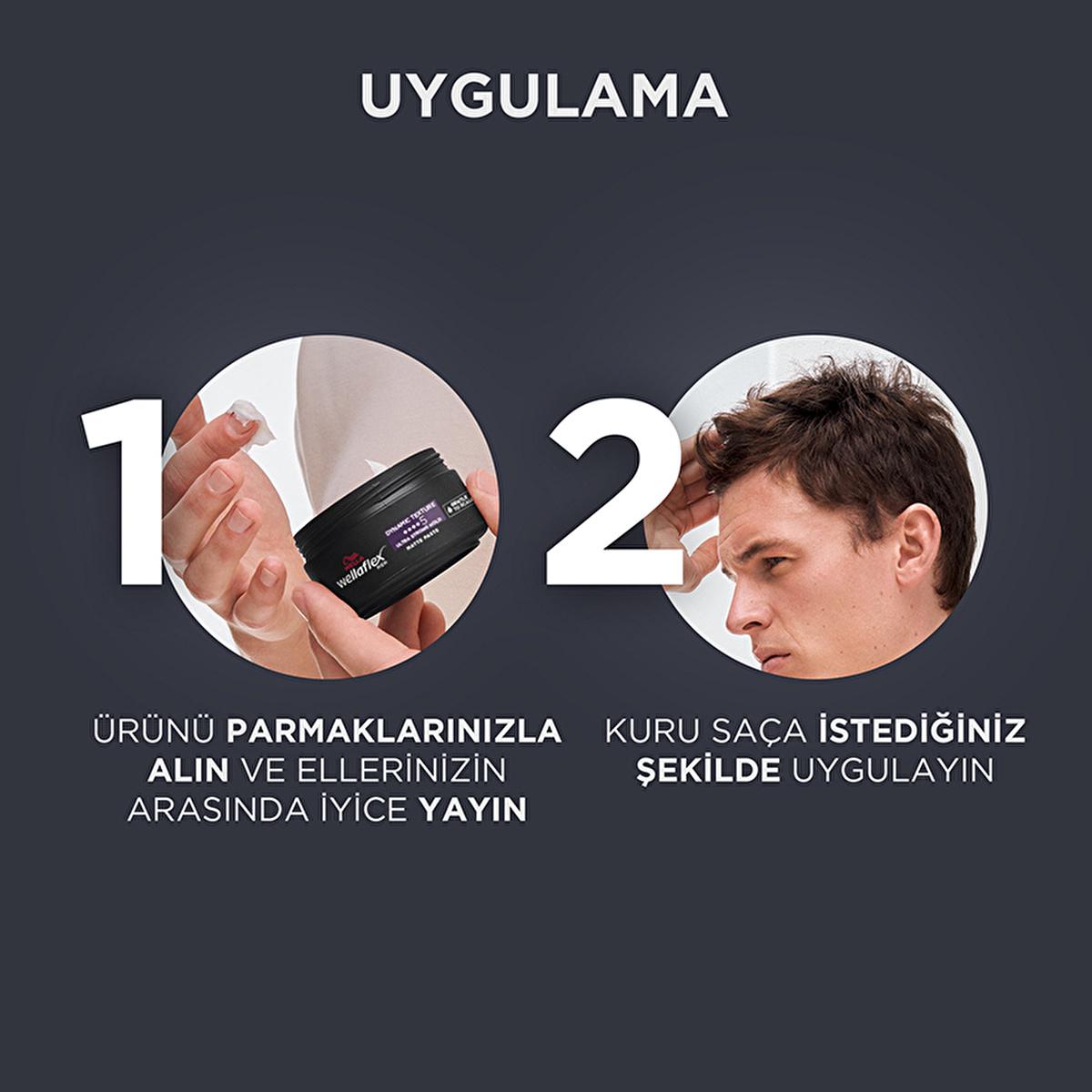 Pasta mate para peinar Wella Wellaflex Men Dynamic Texture - Cera para el cabello de fijación ultra fuerte | 75 ml