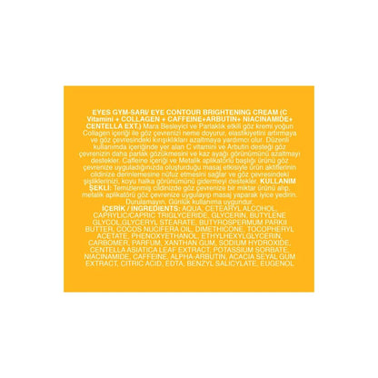 Crème contour des yeux éclaircissante à la vitamine C WeMara pour les cernes 18 ml