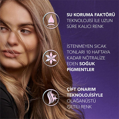 Kit de tintura para el cabello Wella Koleston: color de larga duración en tonos fríos con beneficios nutritivos