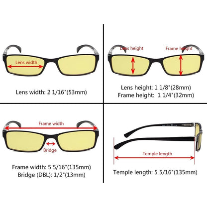 5 Pack Small Lens Blue Light Blocking Readers TMCG178 Eyeglasses Pasteur Pharmacy