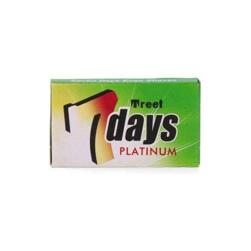 Treet 7 Days Platinum Double Edge Razor Blades - 5 Pack Razor Blades Pasteur Pharmacy