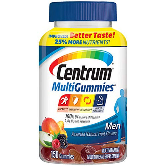 Centrum MultiGummies Gummy Multivitamin For Men, Multivitamin/Multimineral Supplement With Selenium, Antioxidants And Vitamin D3, Assorted Fruit Flavor Personal Care Pasteur Pharmacy