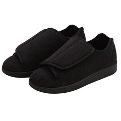 Silverts Womens Extra Extra Wide Easy Closure Slippers Black Medical Supplies Pasteur Pharmacy