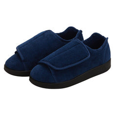 Silverts Women’s Double-Extra Wide Easy Closure Slipper For Seniors 6 Navy Shoes Pasteur Pharmacy